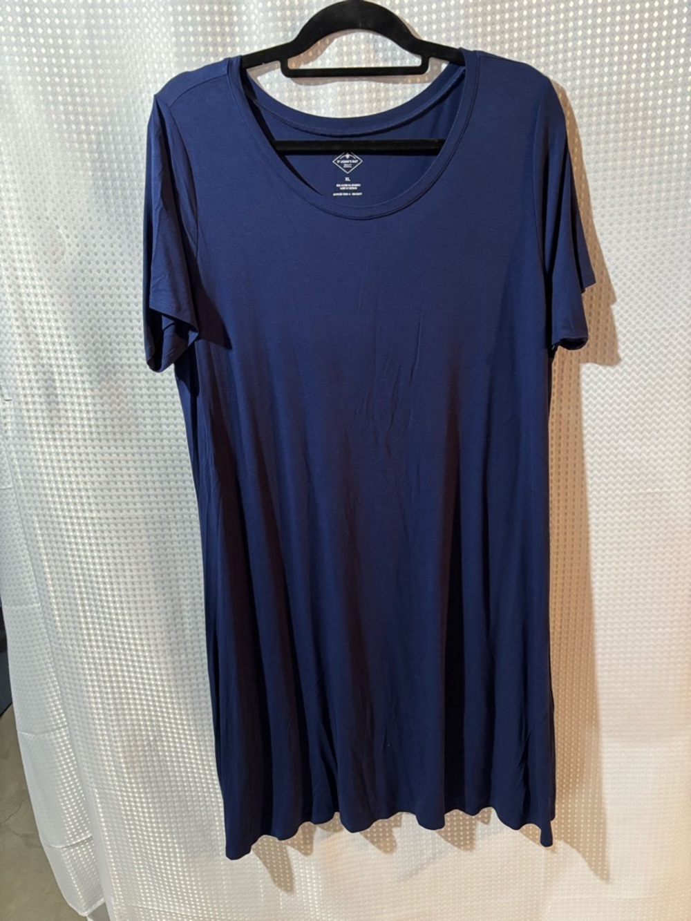 St John's Bay XL Dark Blue Short Sleeve Stretchy Dress